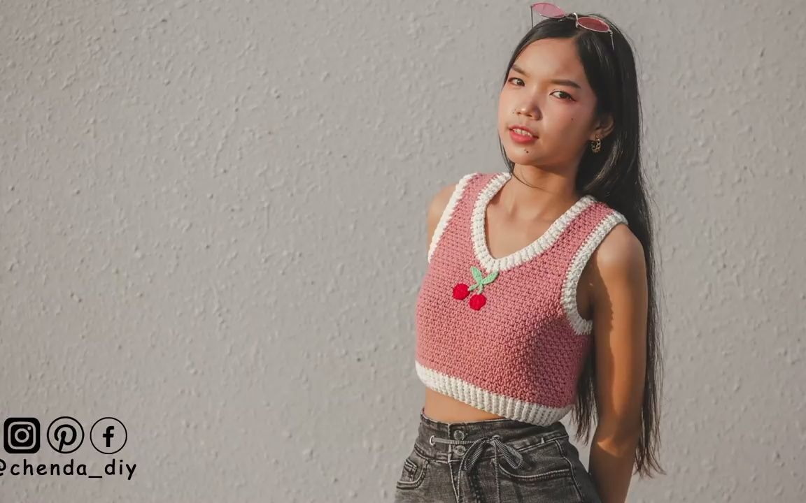 【英语生肉】钩织甜美背心Easy Crochet Vest Tutorial | Crochet Simple Vest | Chenda DIY哔哩哔哩bilibili