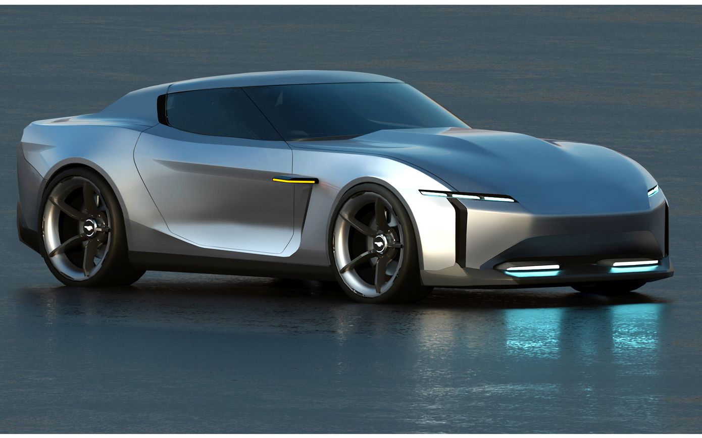 福特野马mach概念款电动超跑设计——2030 mustang mach e1