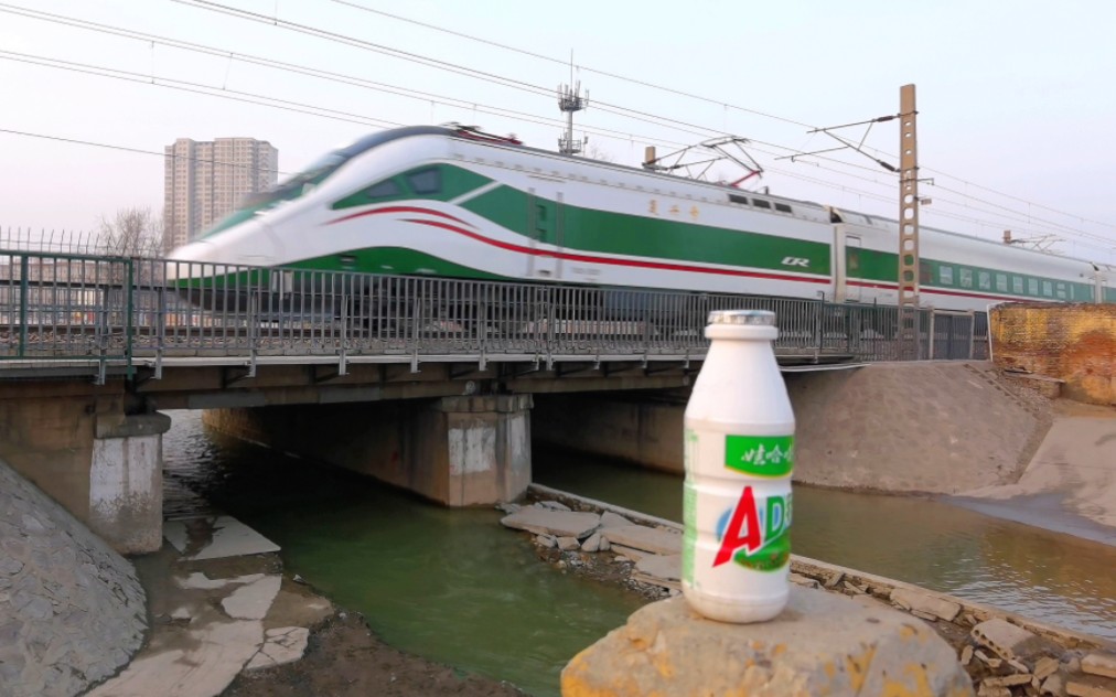 动车d29,c946通过九龍河铁路桥