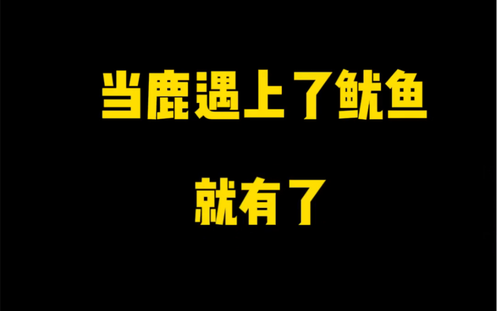 logo设计当鱿鱼遇上了鹿,就有了“一路有你”哔哩哔哩bilibili