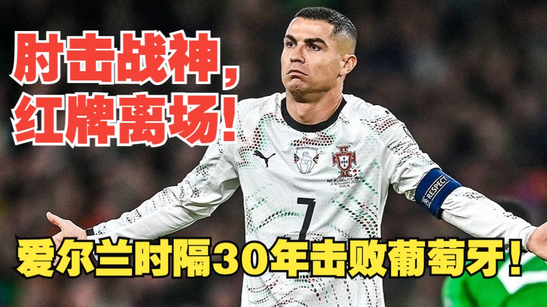 【真实解说】爱尔兰时隔30年击败葡萄牙！C罗先生肘击离场，帕罗特梅开二度！