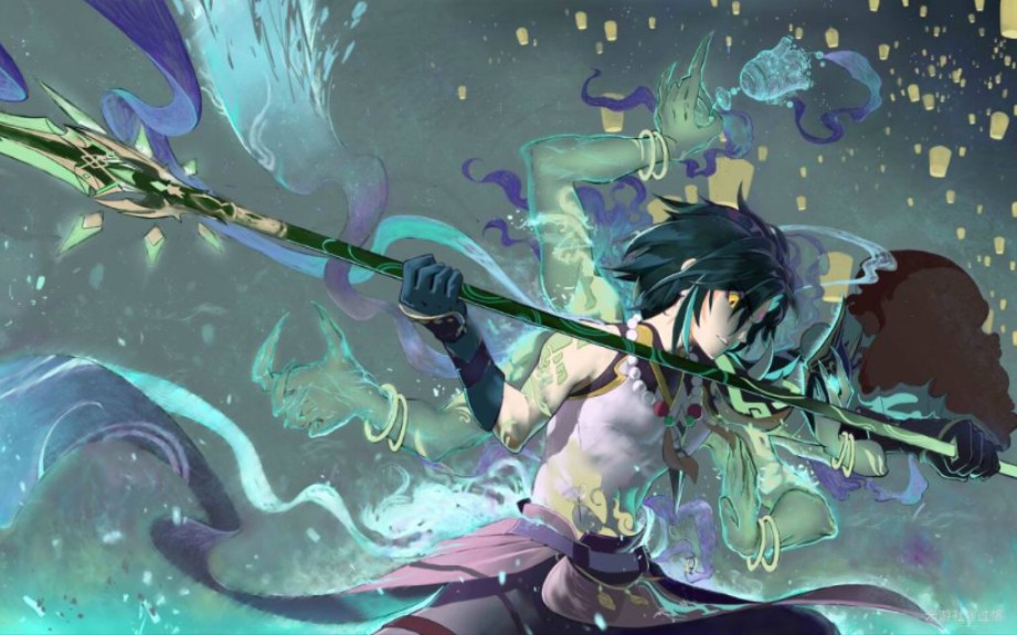 原神玲珑宵灯图之二,荻花州宝箱逃课教学(成本有点高)看着玩玩就行了