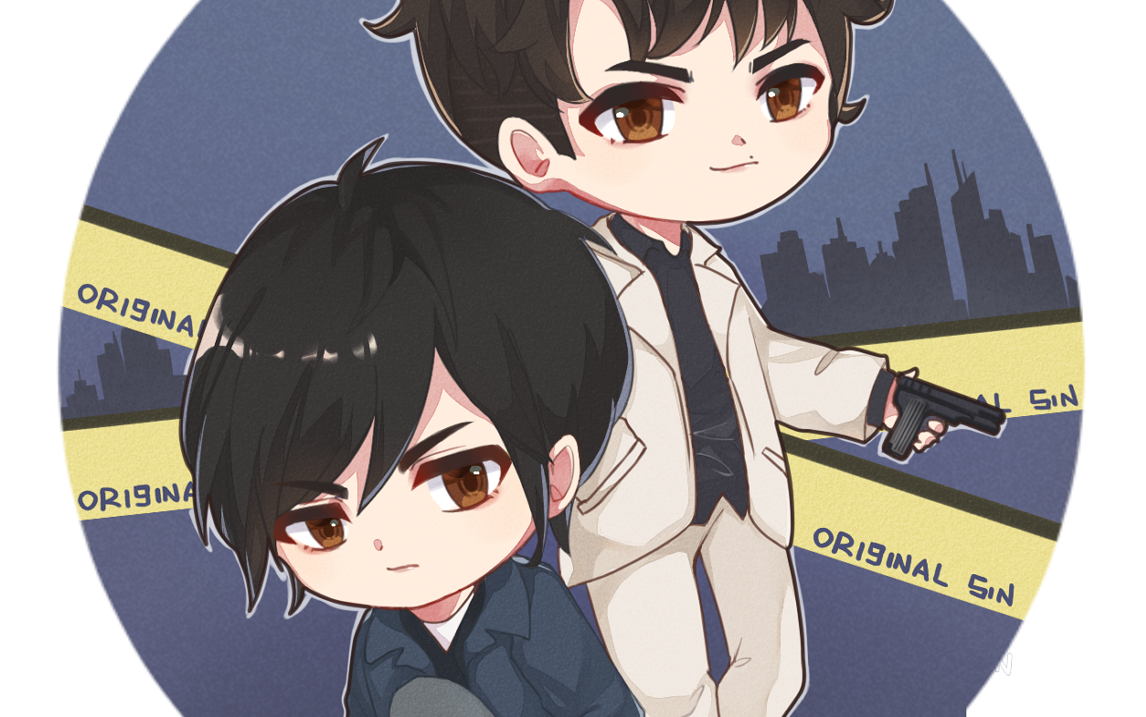 【板绘过程/原生之罪陆离x池震】风流律师俏警花(?