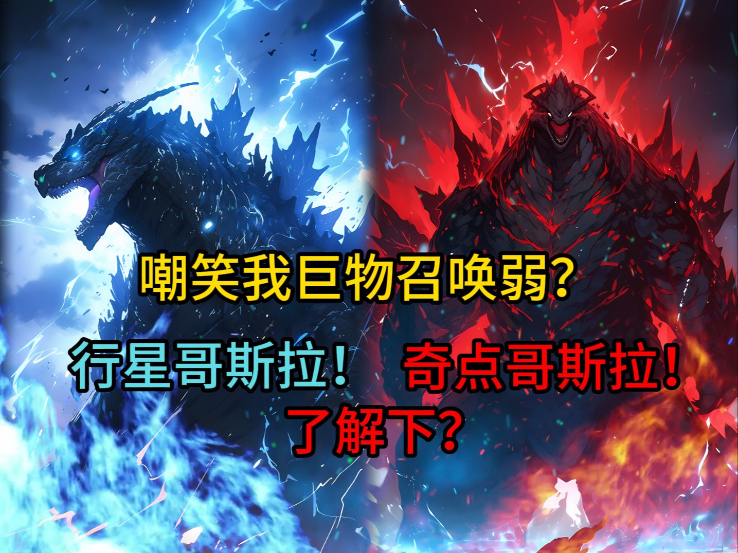 [图]《百倍召唤》01所有人嘲笑巨兽召唤弱？比星球还大的哥斯拉！还有最恐怖的奇点哥斯拉了解下？