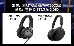 Tải video: 对比测试SONY MDR-1AM2与WH-1000XM5有线音质，音源：雷婷《你的选择》