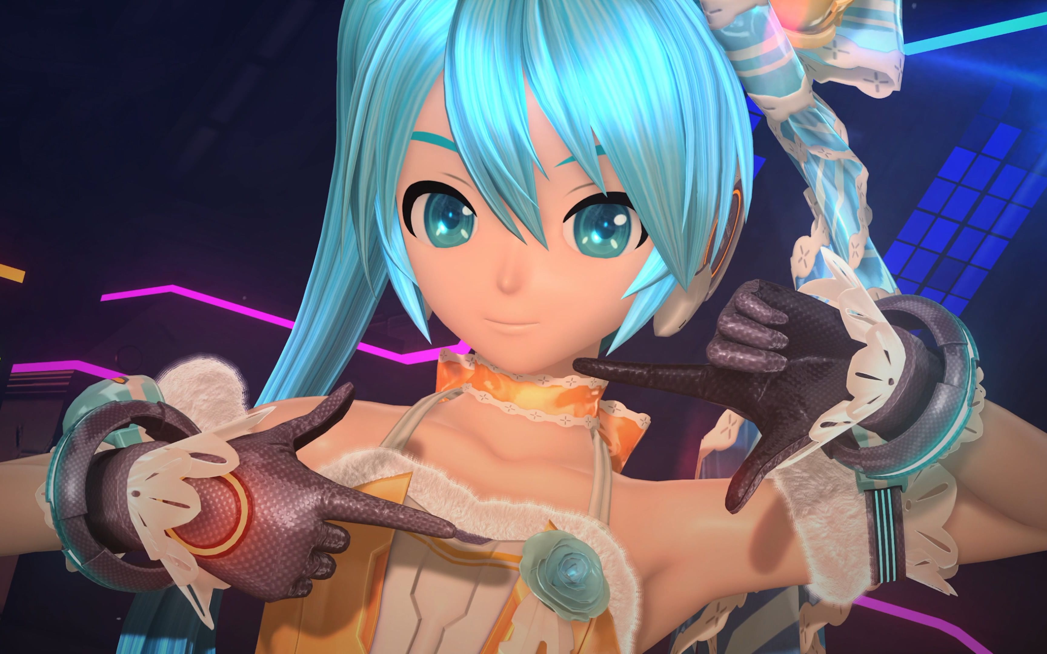 4k画质miku橙花公主火花中文字幕版初音未来歌姬计划pv