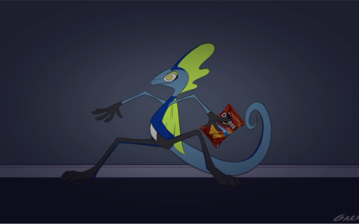 宝可梦同人小动画:零食大盗千面避役