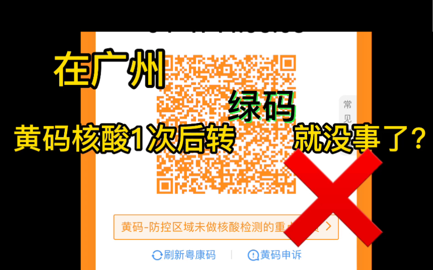 在广州,健康码黄码核酸一次后转绿码就没事了?不是的!黄码第三天的亲身经历哔哩哔哩bilibili