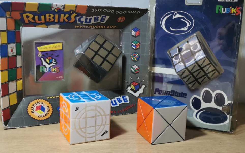 【异形魔方开箱ⷰ1】mf8双环魔中魔、dino恐龙魔方、rubik爪爪三阶与渐变灰三阶——咸鱼同学的异形魔方收藏开箱测评哔哩哔哩bilibili