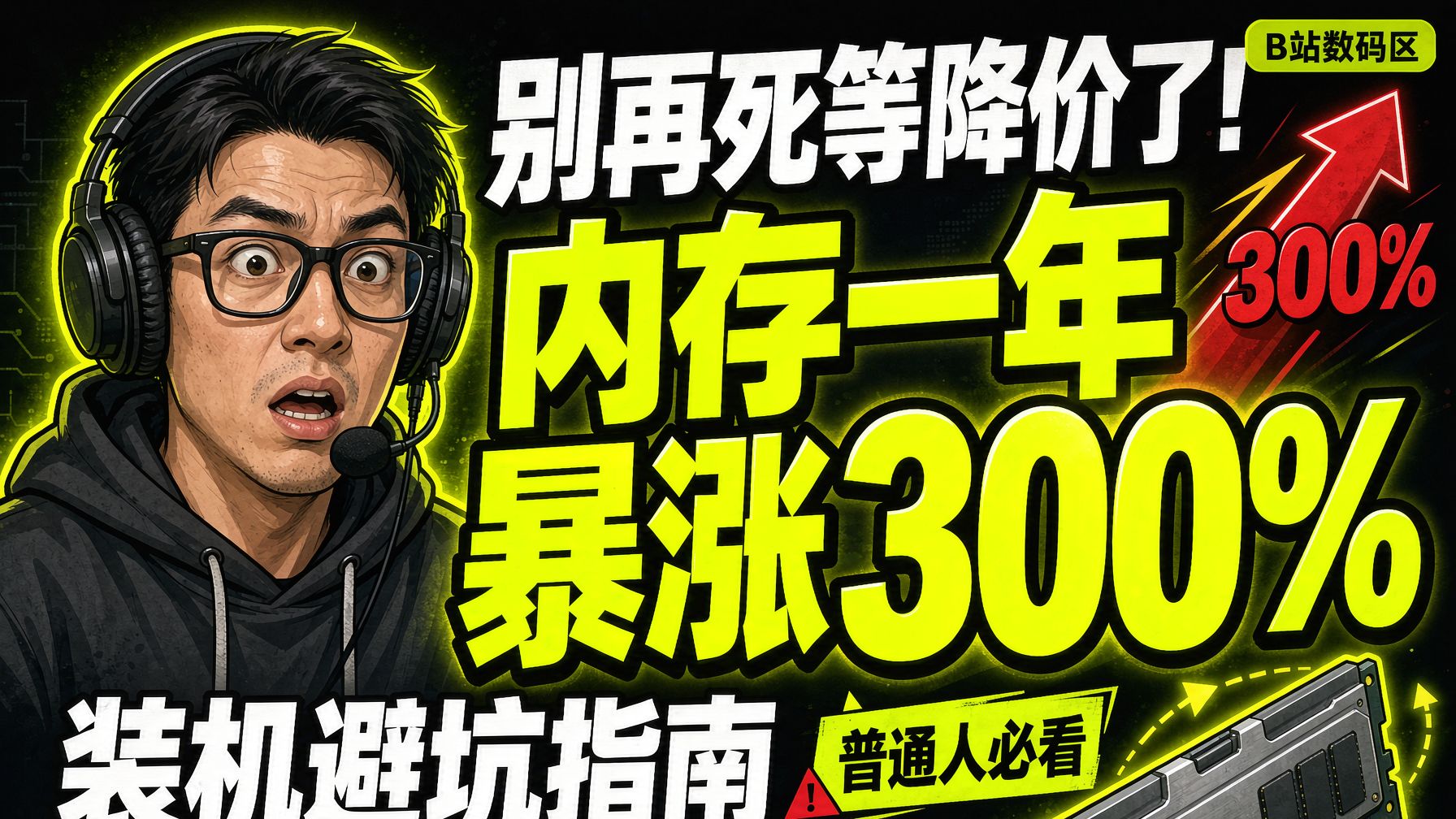 内存条一年暴涨300%！这波"金条"行情到底怎么破？