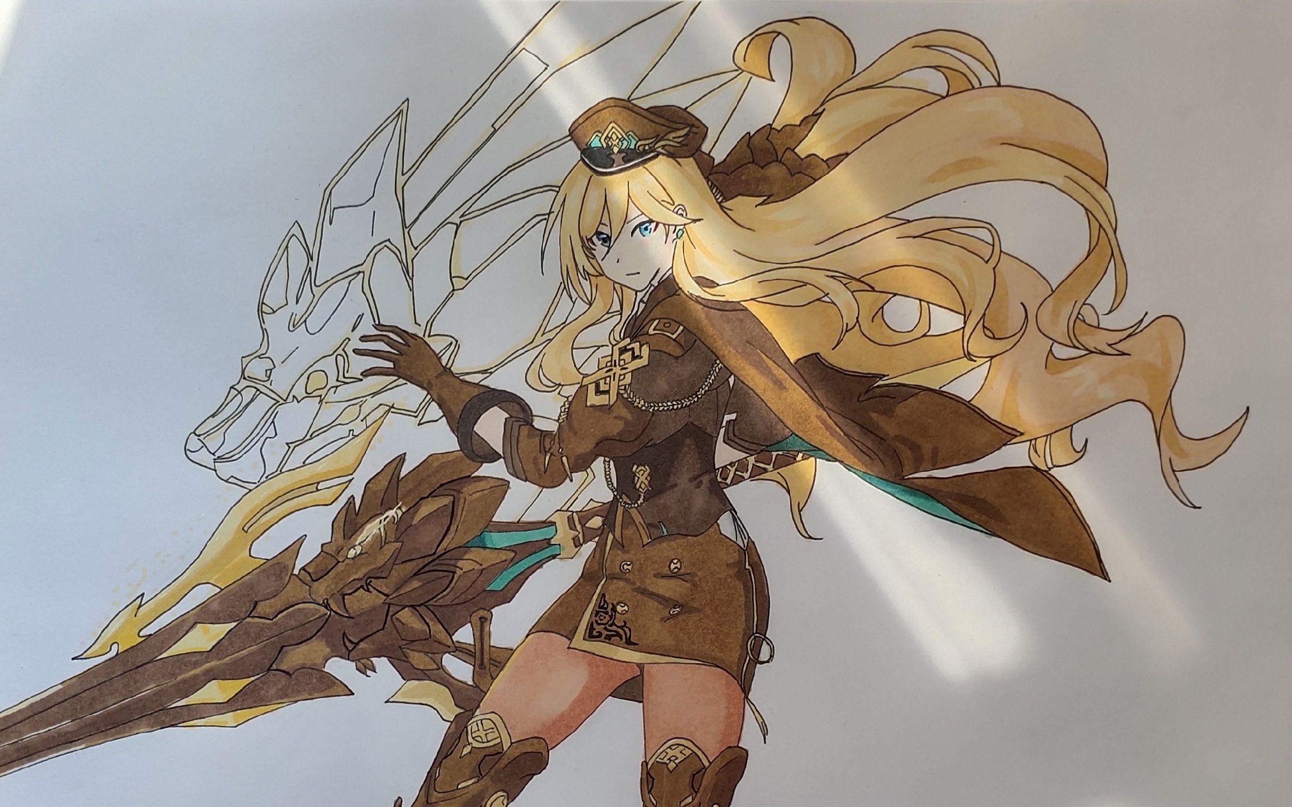 【手绘】临摹 崩坏3 幽兰戴尔