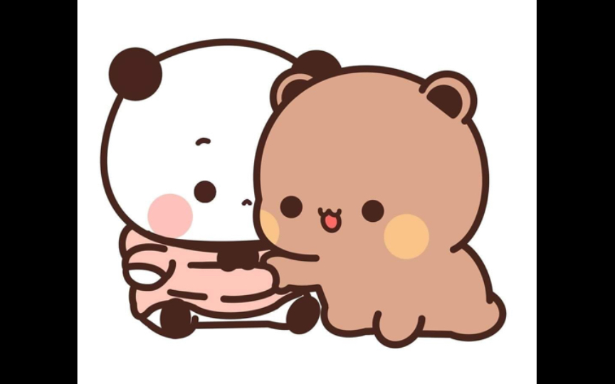 互相嘲笑的两只小熊