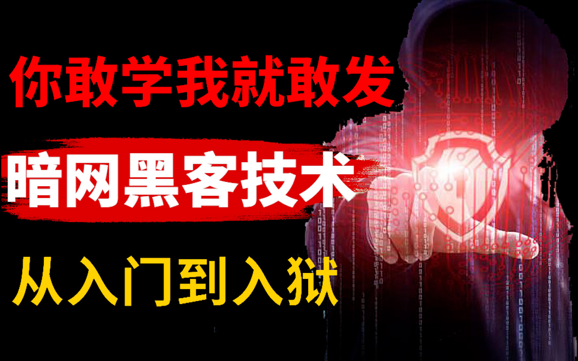 【判刑率99.9%】暗网黑客技术,你敢学我就敢发!零基础学黑客网络安全/信息安全/渗透测试/漏洞挖掘/web安全哔哩哔哩bilibili