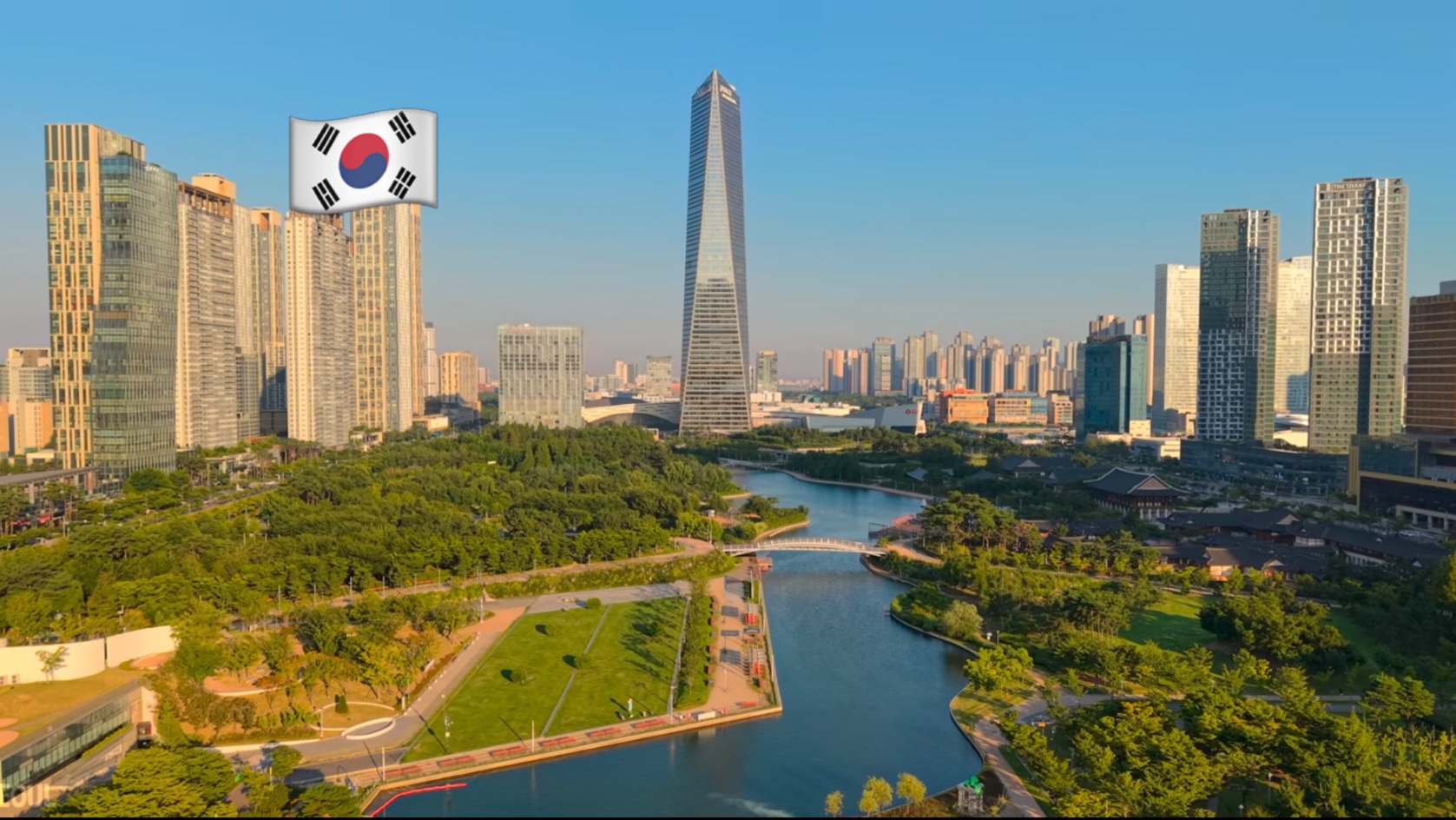 7月夏季日落漫步游韩国仁川广域市 松岛中央公园 拍摄日期:2025.7.27