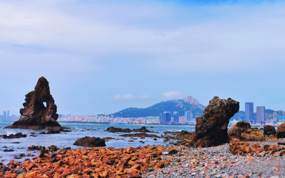 【华为p30pro摄影】青岛石老人海水浴场旅拍～_哔哩哔哩_bilibili