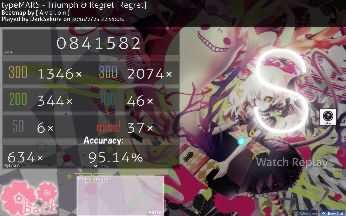 【osu mania】typemars triumph regret hd 95.14acc