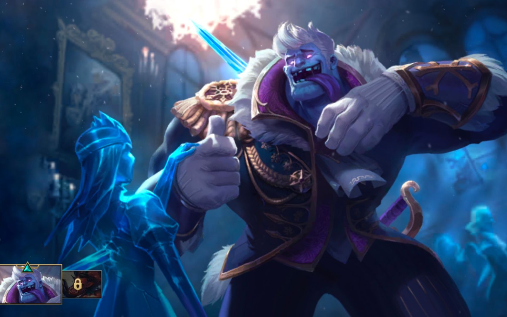 英雄联盟手游lol手游国际服英雄皮肤霜冻王子蒙多