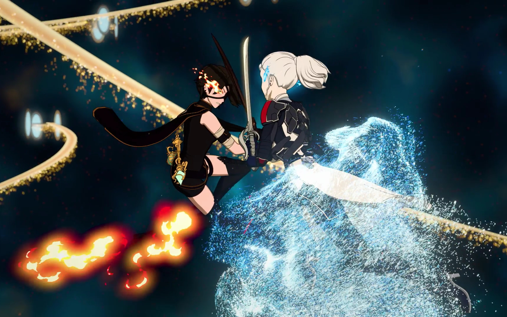 rwby - 冬之少女 - winter vs 秋之少女 - cinder