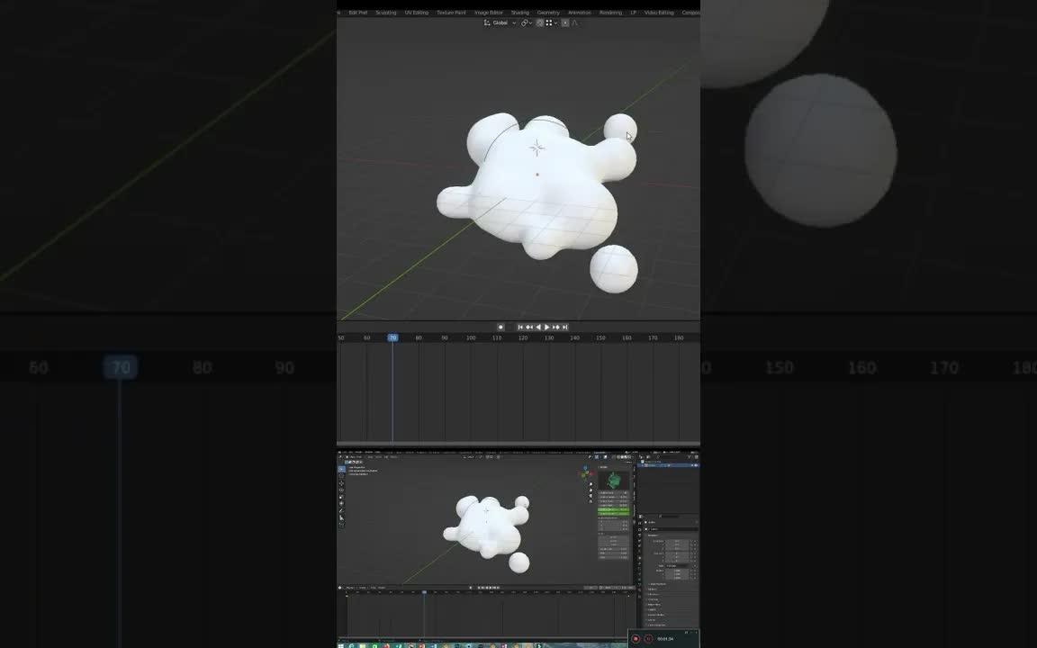 iBlender中文版插件教程在 Blender 中制作 3D 抽象气泡动画 |液体泡泡插件#shorts Blender哔哩哔哩bilibili