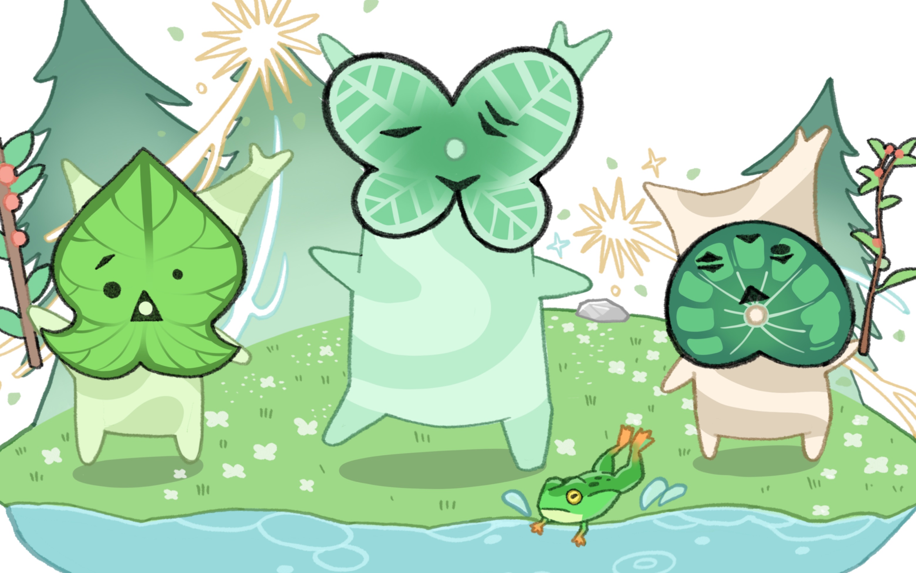 【塞尔达同人-绘画过程】摸个呀哈哈!有手就会!