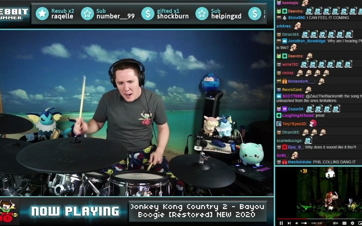 [图][8bitDrum]-Donkey Kong Country 2 - Bayou Boogie On Drums!-BmRc4DwW5RA