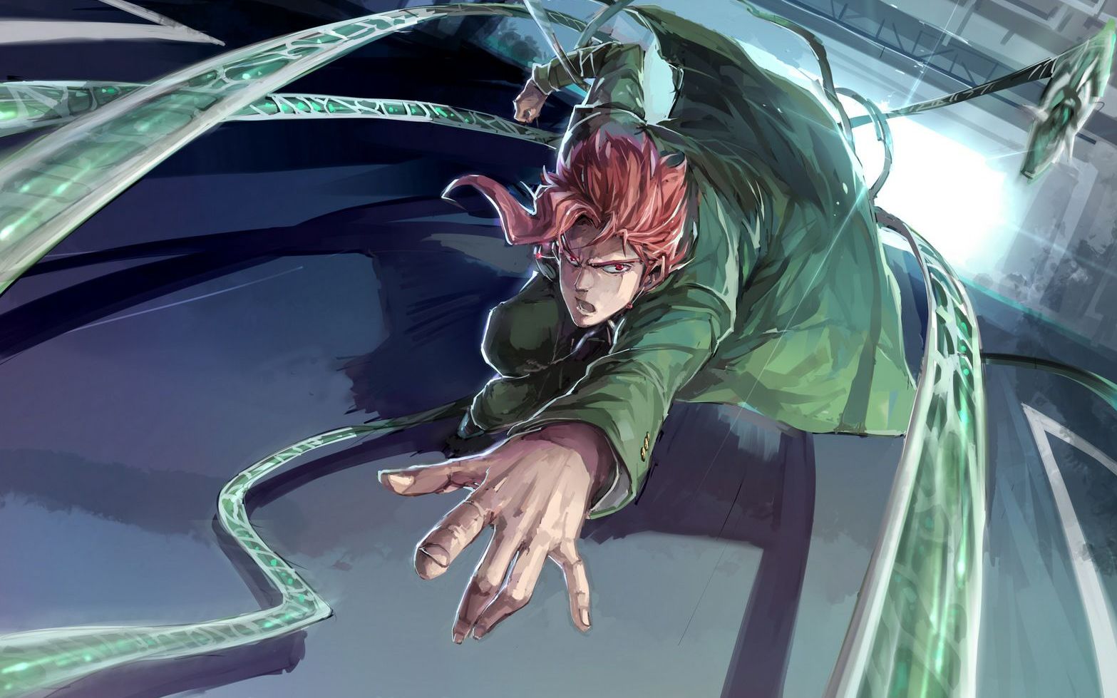 jojo全明星大乱斗:花京院典明技能演示 法皇之绿完美的结界