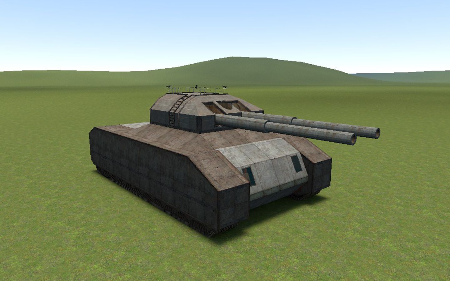 一辆可以驾驶和破坏的p-1000 "巨鼠" 坦克,欸嘿【gmod】