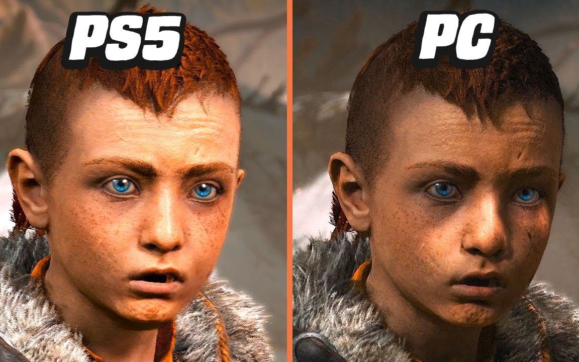 [图]【画面对比】战神4 PS5 VS PC