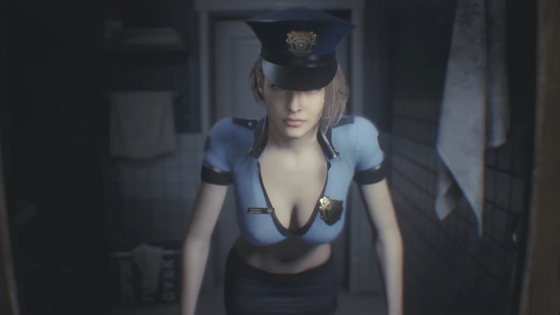 生化危机3重制版,性感制服美女吉尔,被疯狂大熊猫追杀
