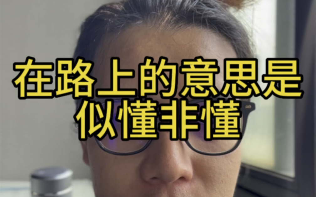 在路上的意思是似懂非懂#文化#智慧#知识#哲学#思维