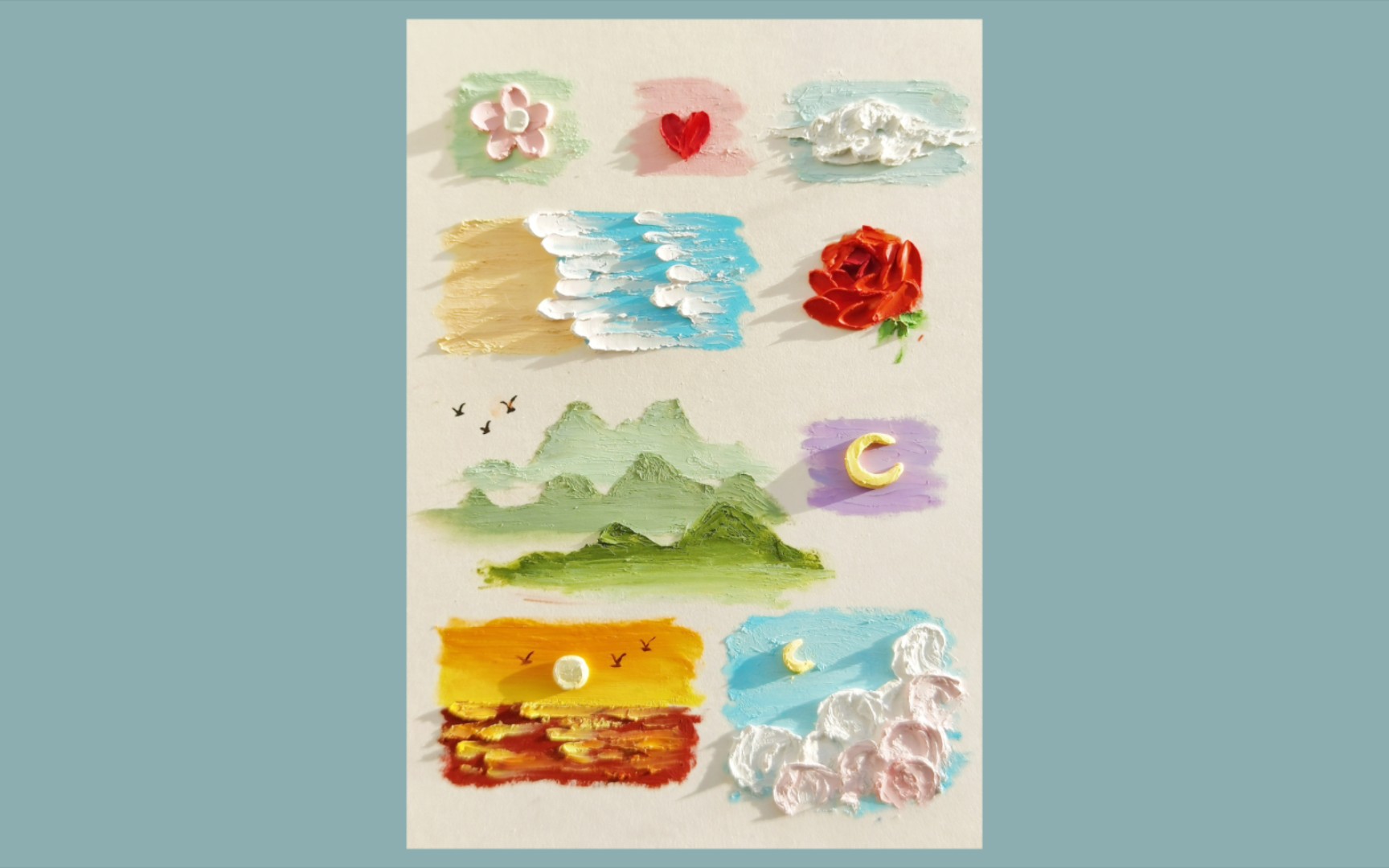 油画棒教程|0基础常见元素绘画教程