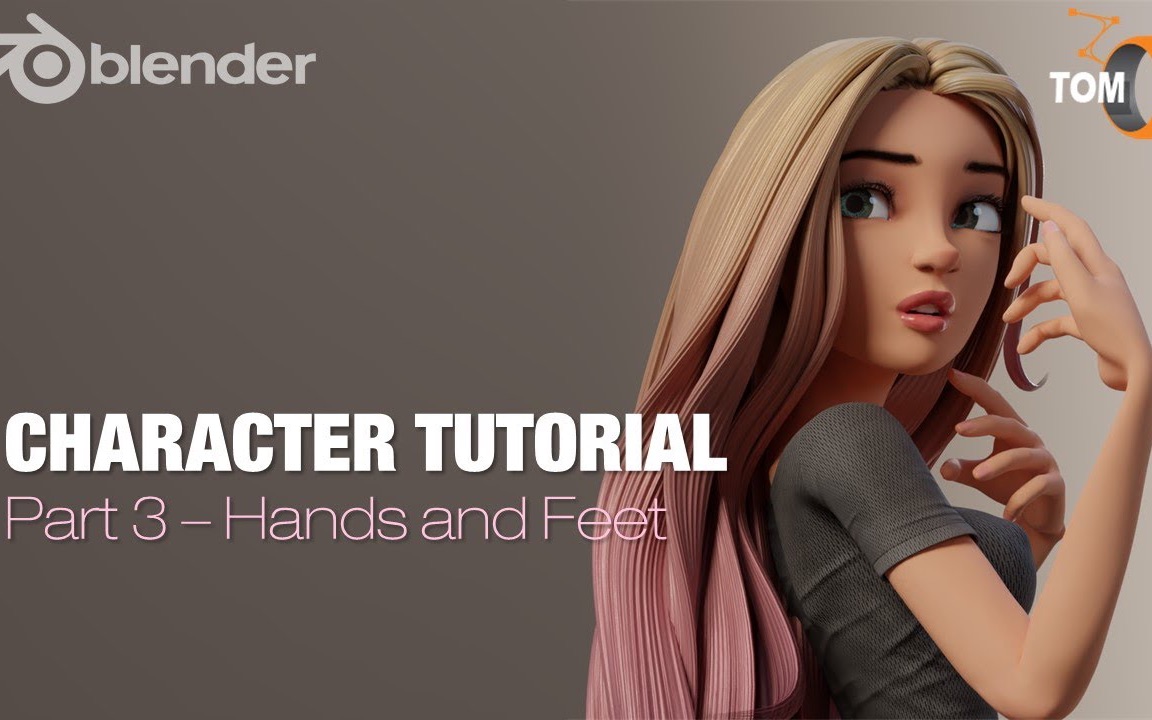 Blender卡通人物全流程建模教程(part3,手和脚)哔哩哔哩bilibili