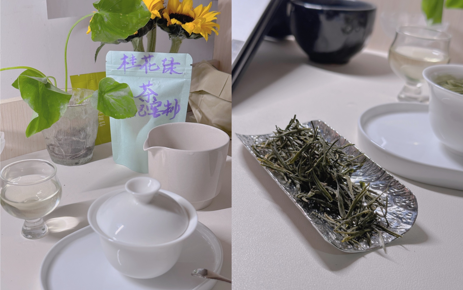 阳光多明媚,独爱这一杯(桂花绿茶)哔哩哔哩bilibili