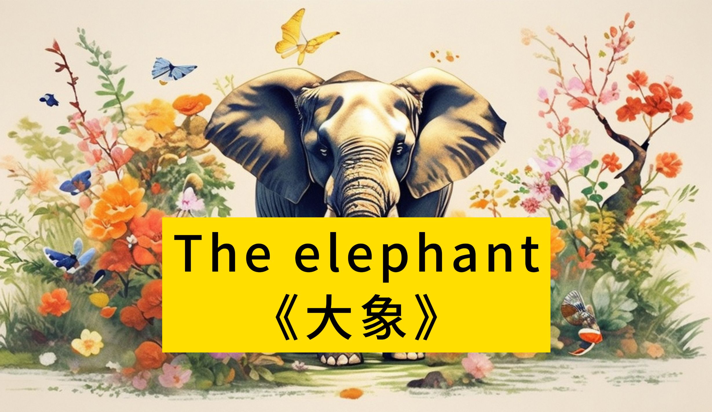 每日英语晨读No.28The elephant保姆式带读小学英语短文 提升听力哔哩哔哩bilibili