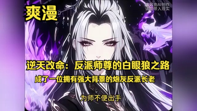 [图]《逆天改命：反派师尊的白眼狼之路》 第1至87回 [古典仙侠×暗黑逆袭×穿越文学]沈天意外踏入玄幻小说世界，化身背景深厚却注定陨落的反派长老。天生条件不佳的他，