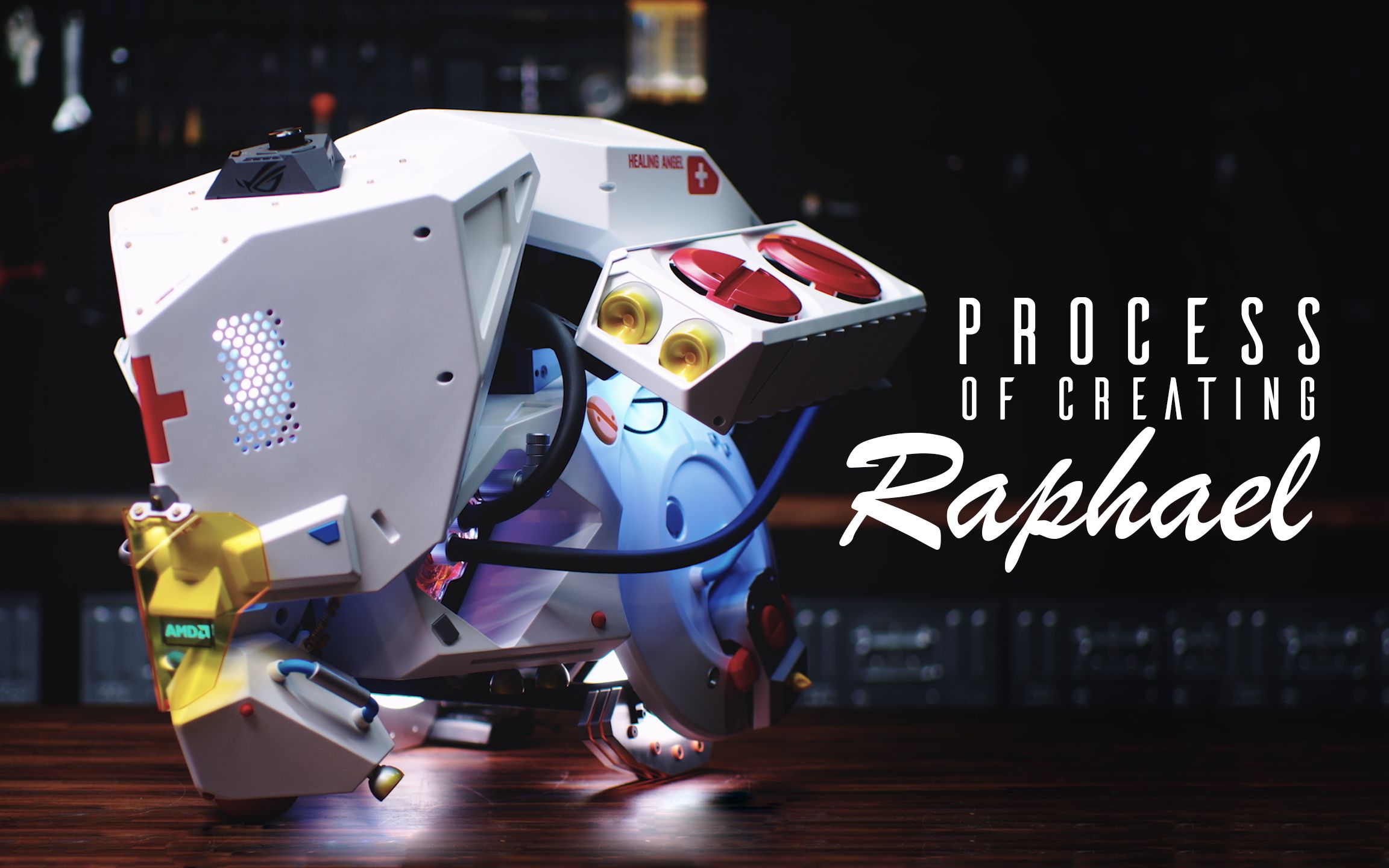 PROCESS OF CREATING RAPHAEL CODERAPHAEL PC Case Mod by AK Mod (AMD)哔哩哔哩bilibili