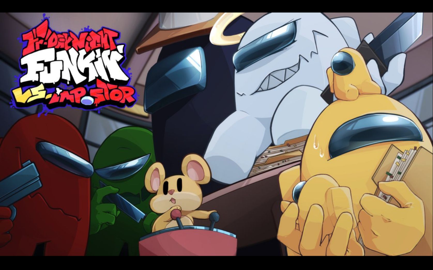 fnf优质模组 impostor v4 小黑周