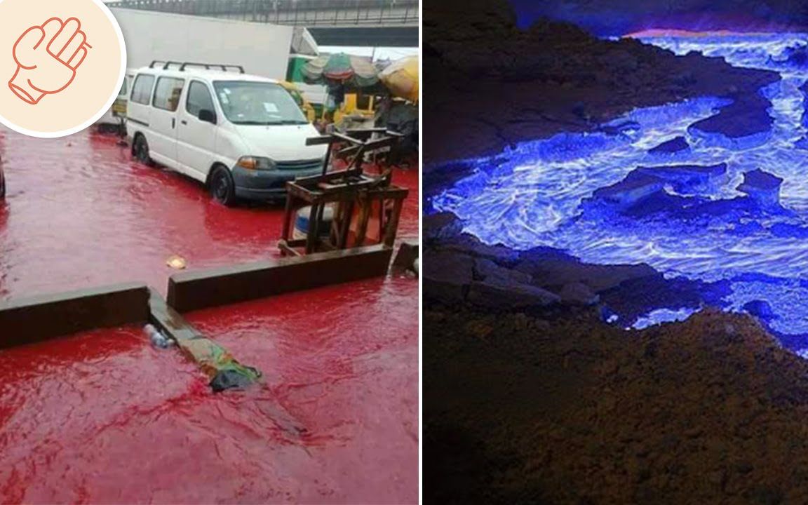 天空降下血雨,火山蓝岩浆|奇妙景象
