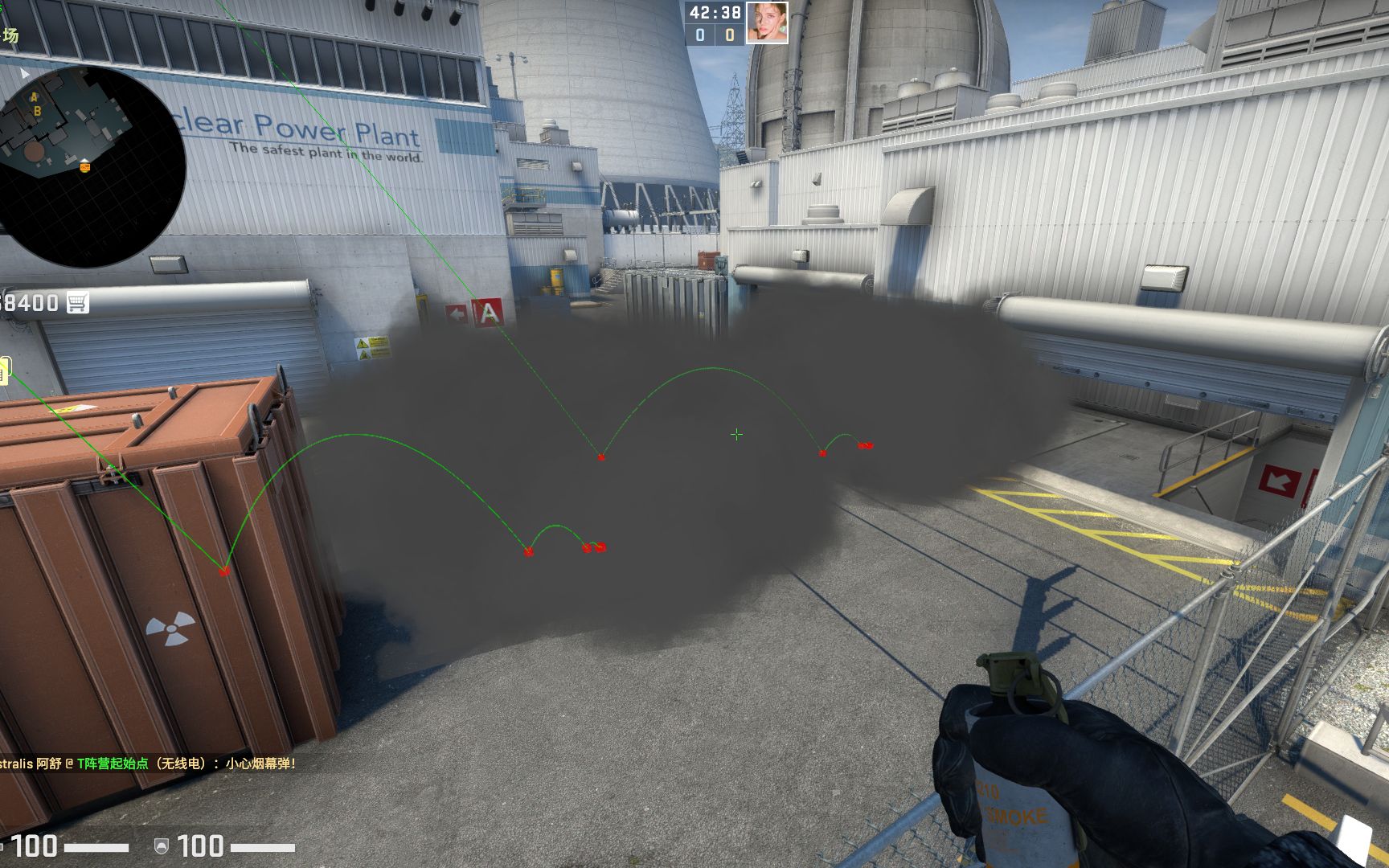 csgo核子危机nuke最简单的外场一线烟官匹64tick