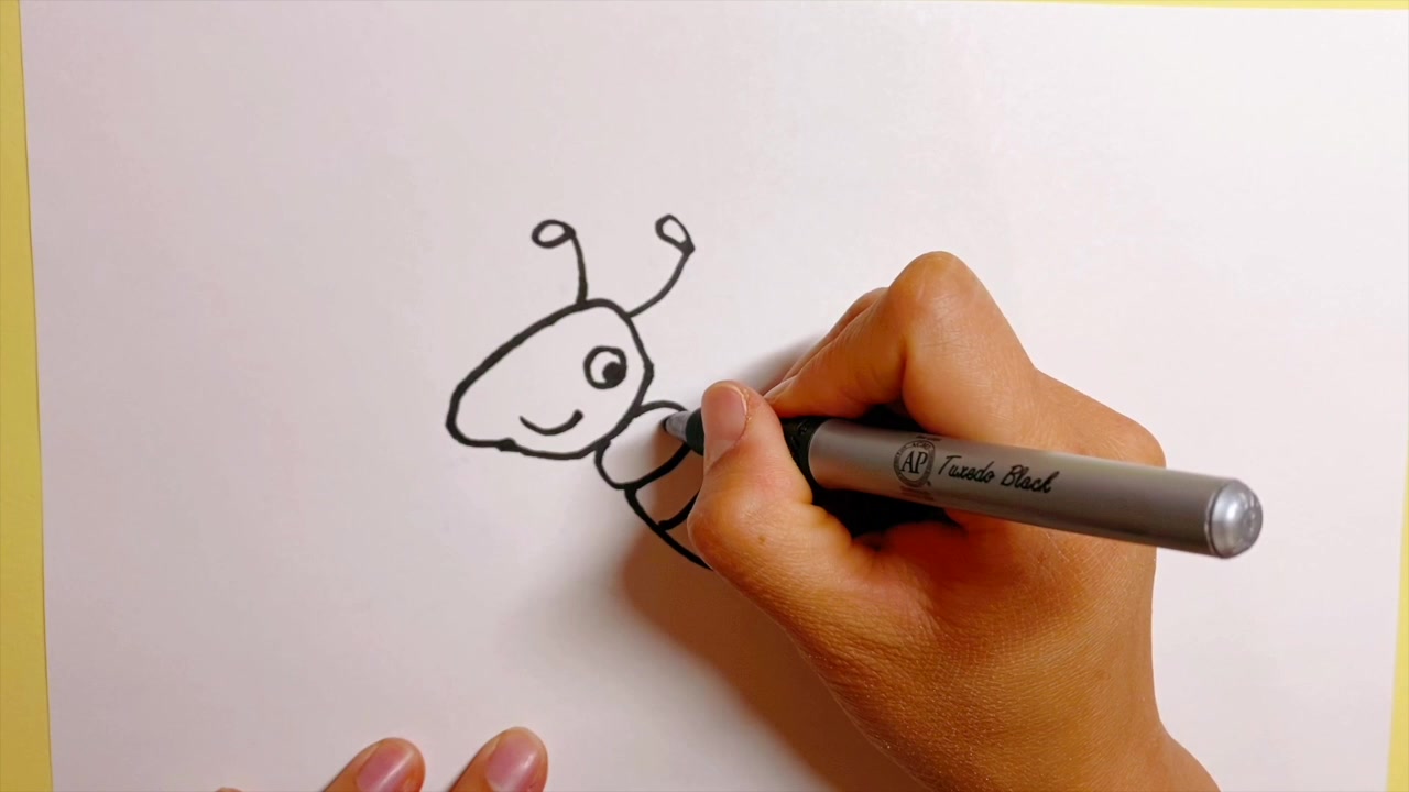 儿童简笔画//动物篇小蚂蚁//Kids drawing//How to draw an Ant!哔哩哔哩bilibili