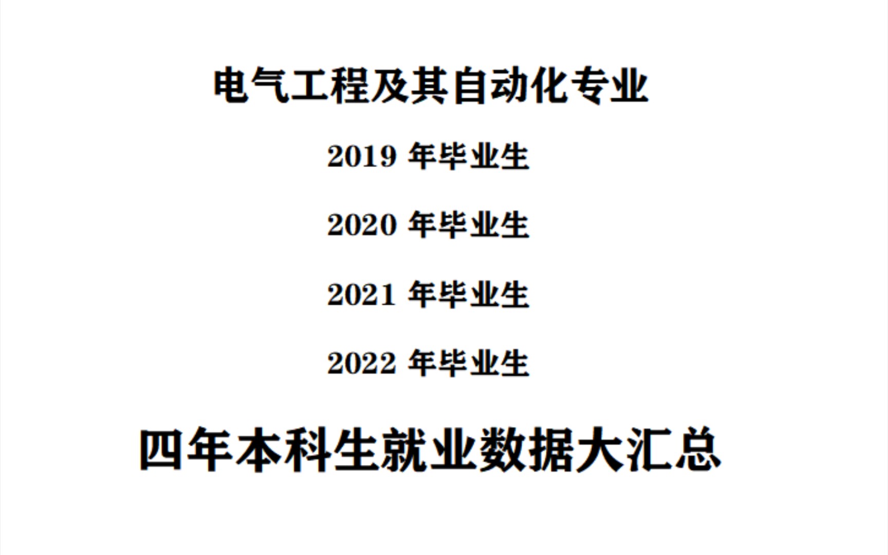 [图]电气工程及其自动化专业四年就业数据大汇总【给高考报志愿的同学，也给电气在校大学生们】