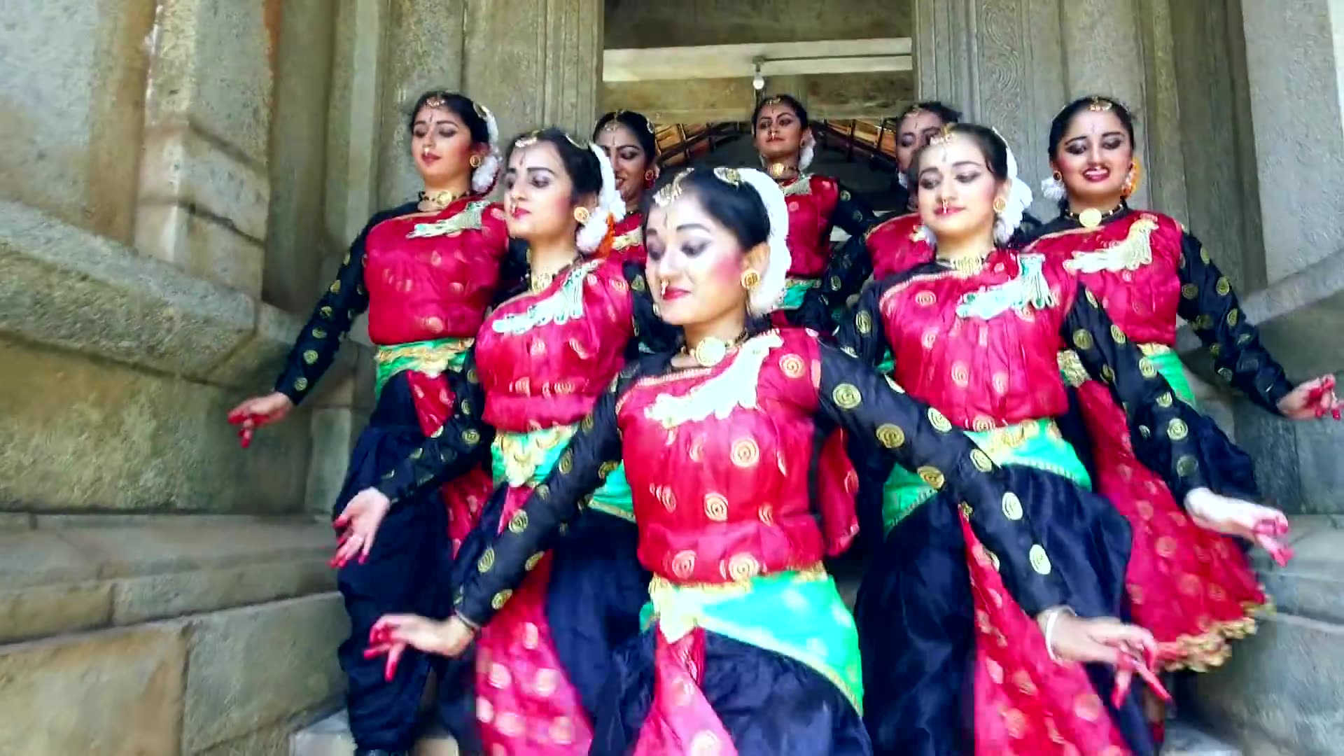 印度古典舞现代婆罗多舞群舞winnersindianragainaadasaraswathi