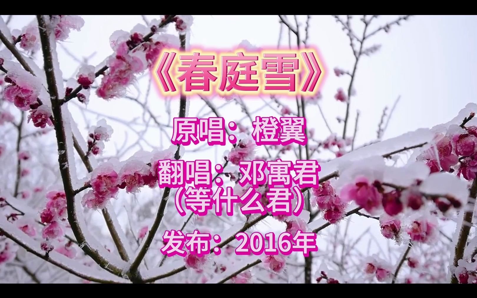 [图]《春庭雪》-邓寓君（等什么君）版