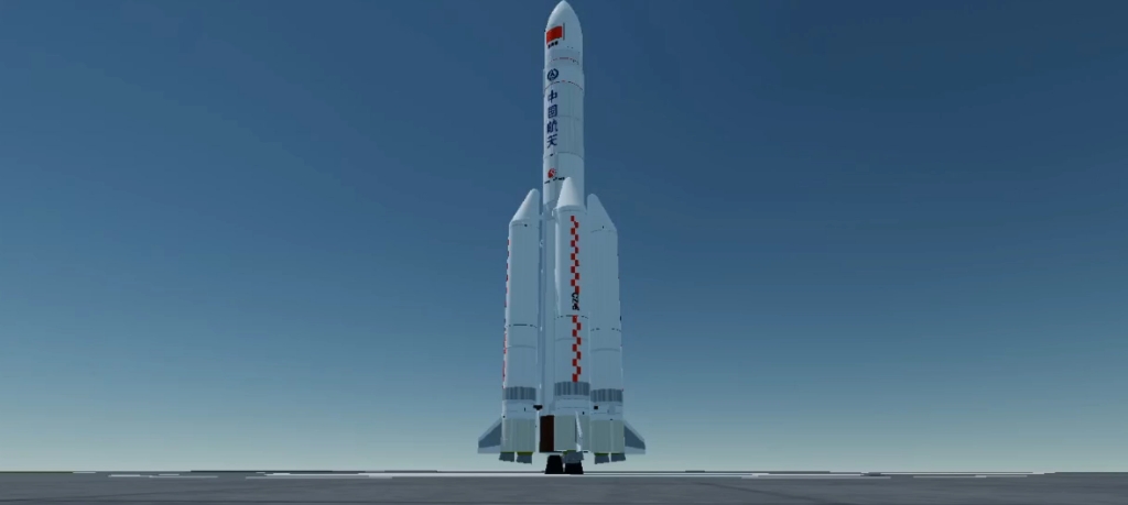 长征-五号改进版,分离小助推助推力增强形成花瓣分离
