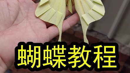 棕编蝴蝶教程 小时候奶奶经常给我编的玩具,昨晚又梦见奶奶回来教我编