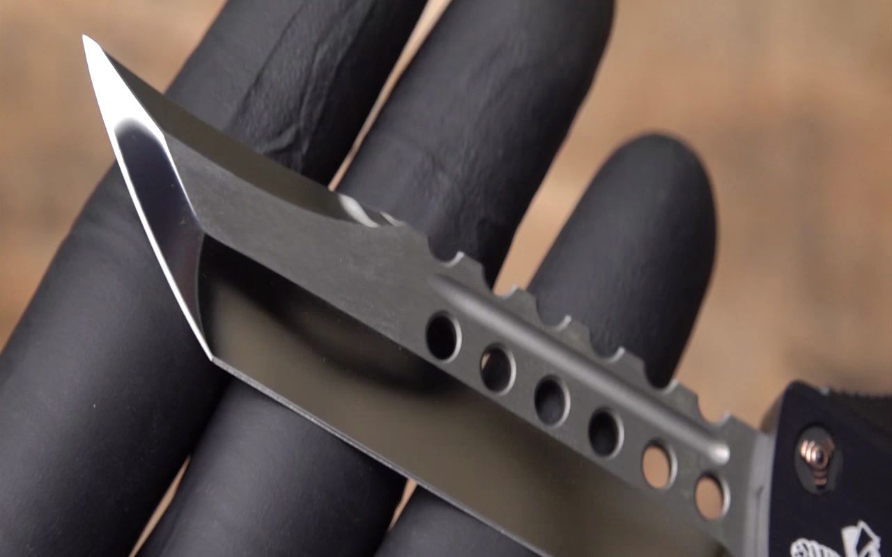 microtech微技术 小龙地狱犬 剑标手工版 液态镜面