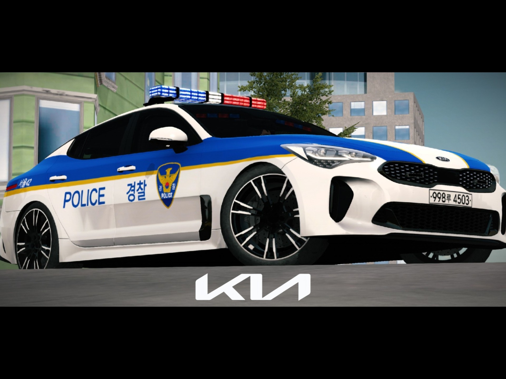 起亚stinger gt韩国警车涂装展示