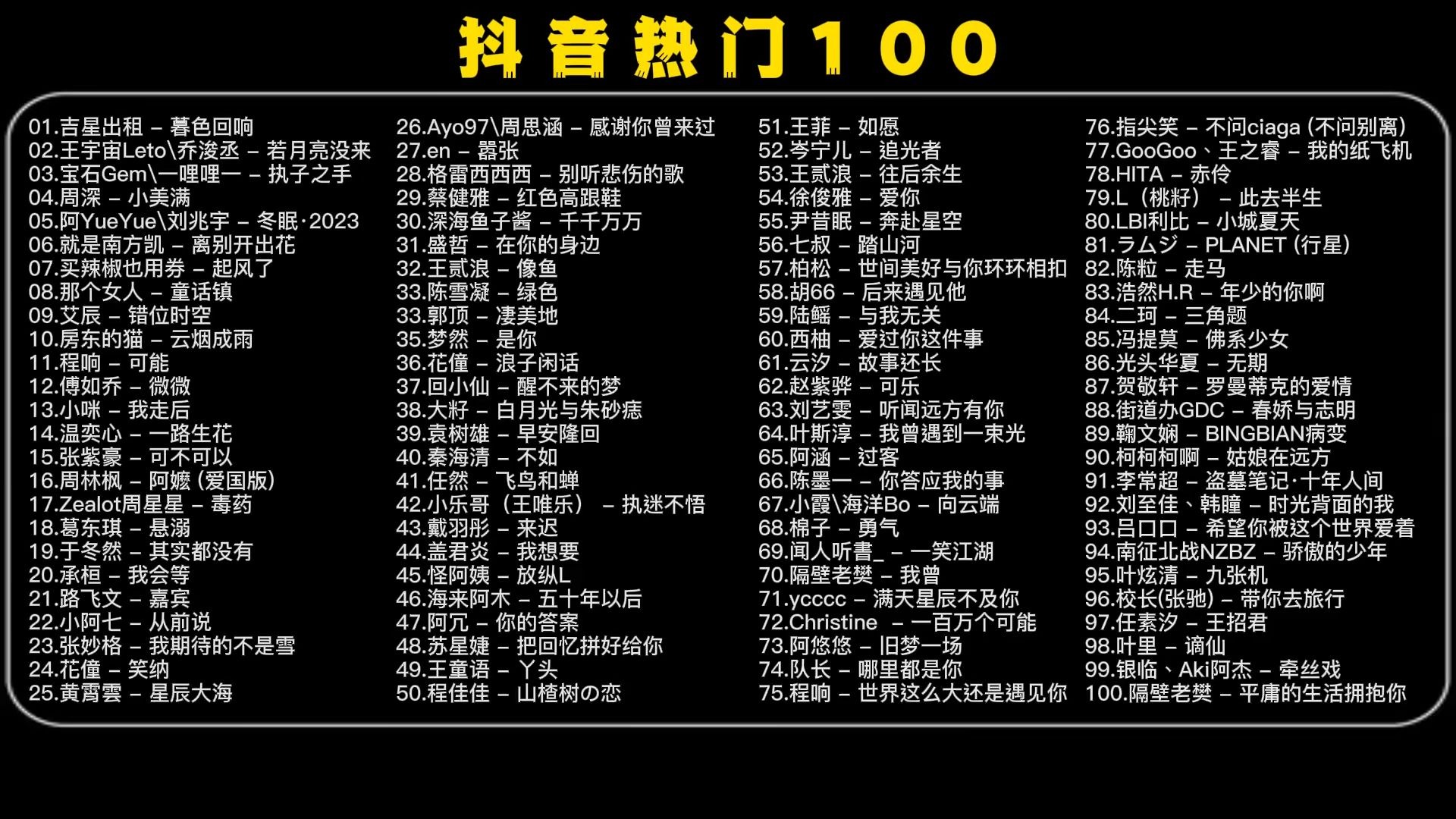 抖音热歌100首完整版 抖音火过的歌曲 #抖音热歌