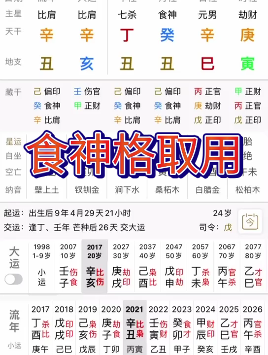 粉丝八字,月令食神透出,格局如何取用?哔哩哔哩bilibili