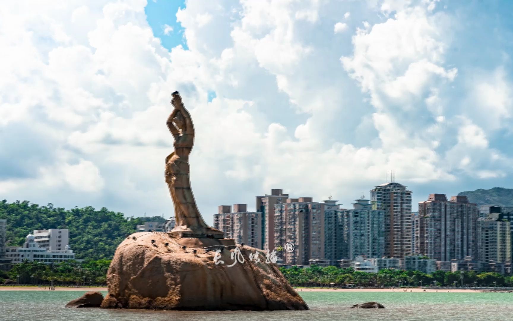 珠海渔女,她守护着珠海的平静与安逸,是珠海最著名的地标 #珠海 #渔女